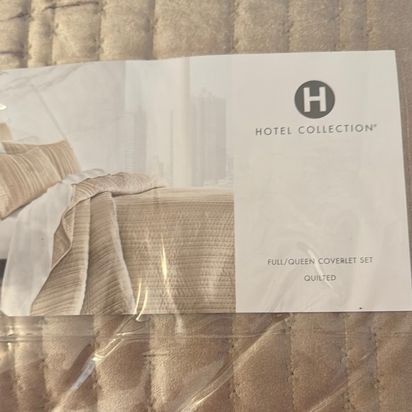 Hotel Collection Tan Quilted Bedding Set - Picture 2 of 9